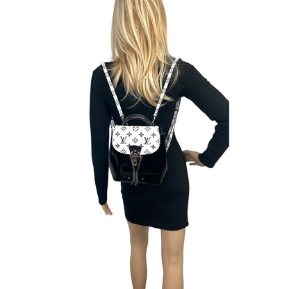 LOUIS VUITTON Hot Springs Backpack White Monogram and Patent Leather