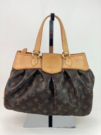 Louis Vuitton BOETIE PM Monogram Brown Canvas Hobo Tote Bag Pre owned