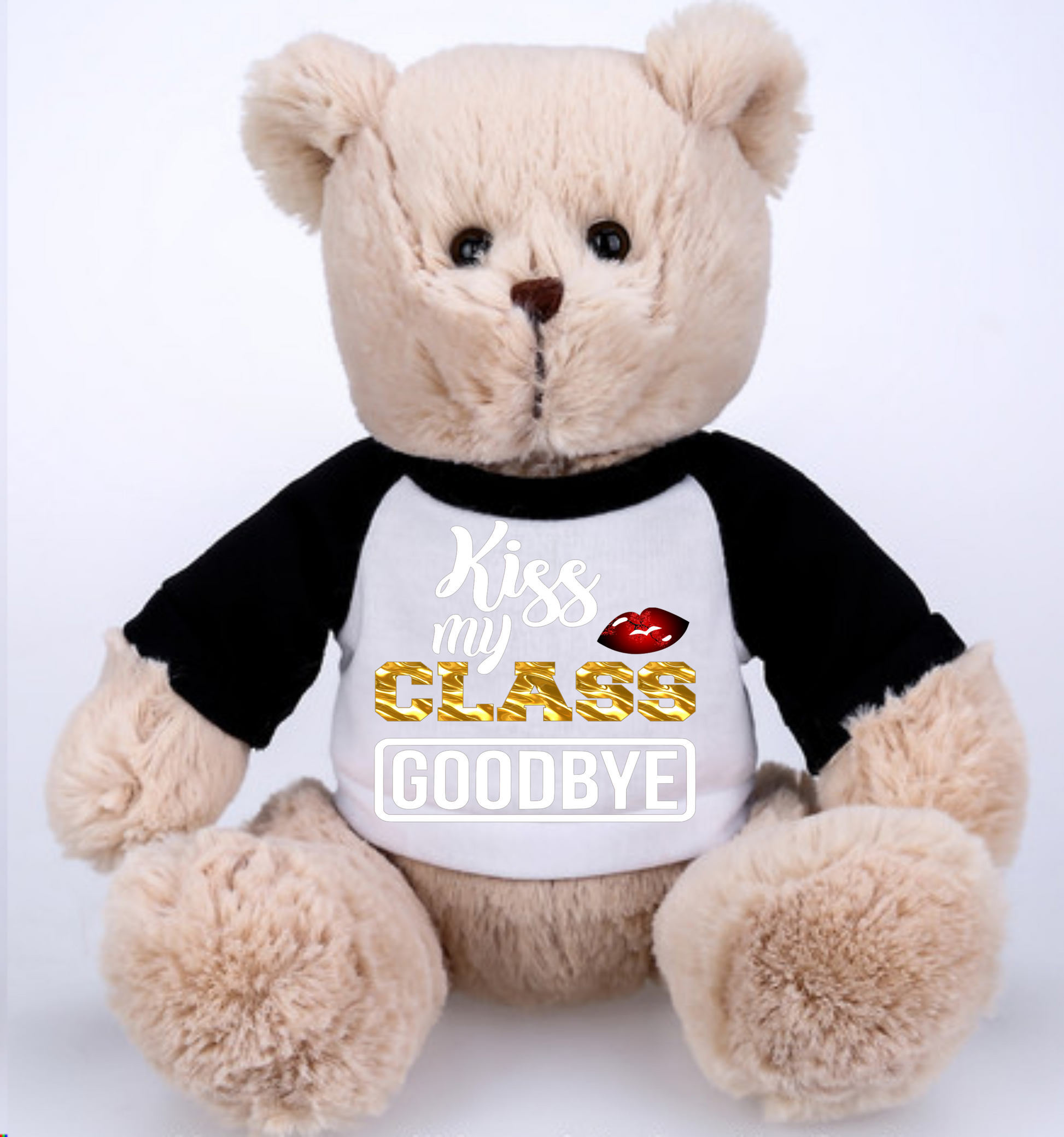 Teddy Bear with a Custom graphic Tee with a graduate photo