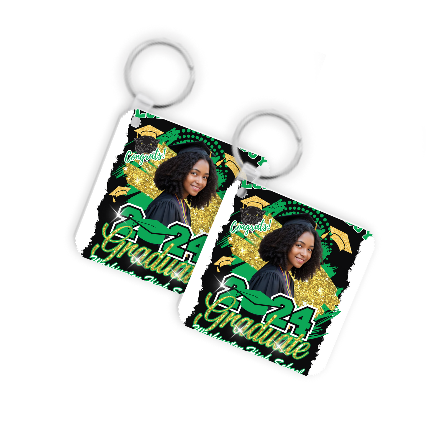 Keychain with a graduation photo