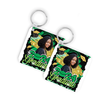 Keychain with a graduation photo