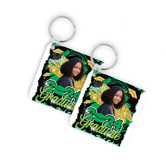 Keychain with a graduation photo