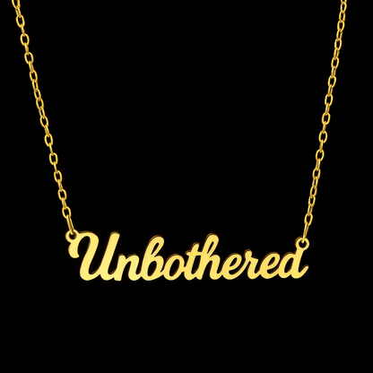 "Pretty & Petty" Gold Nameplate Necklace – Trendy Girl Boss Jewelry | TikTok Viral Necklace