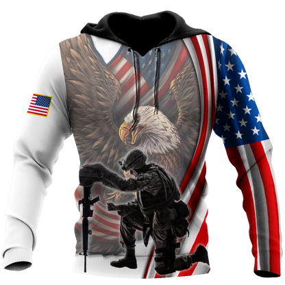 Veteran Military Pullover 3DPrint Hoodies Patriot