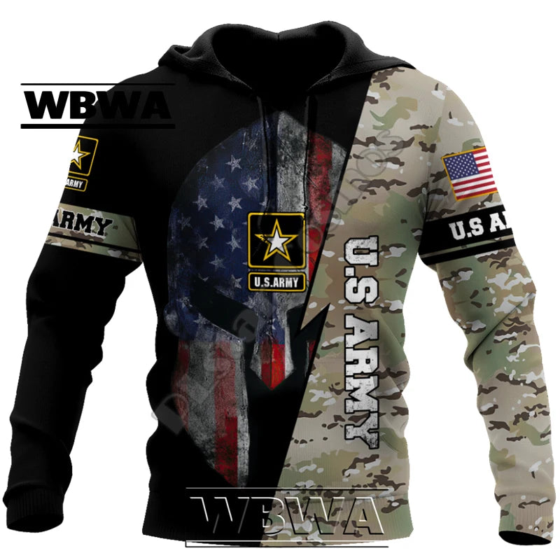 Veteran Military Pullover 3DPrint Hoodies Patriot