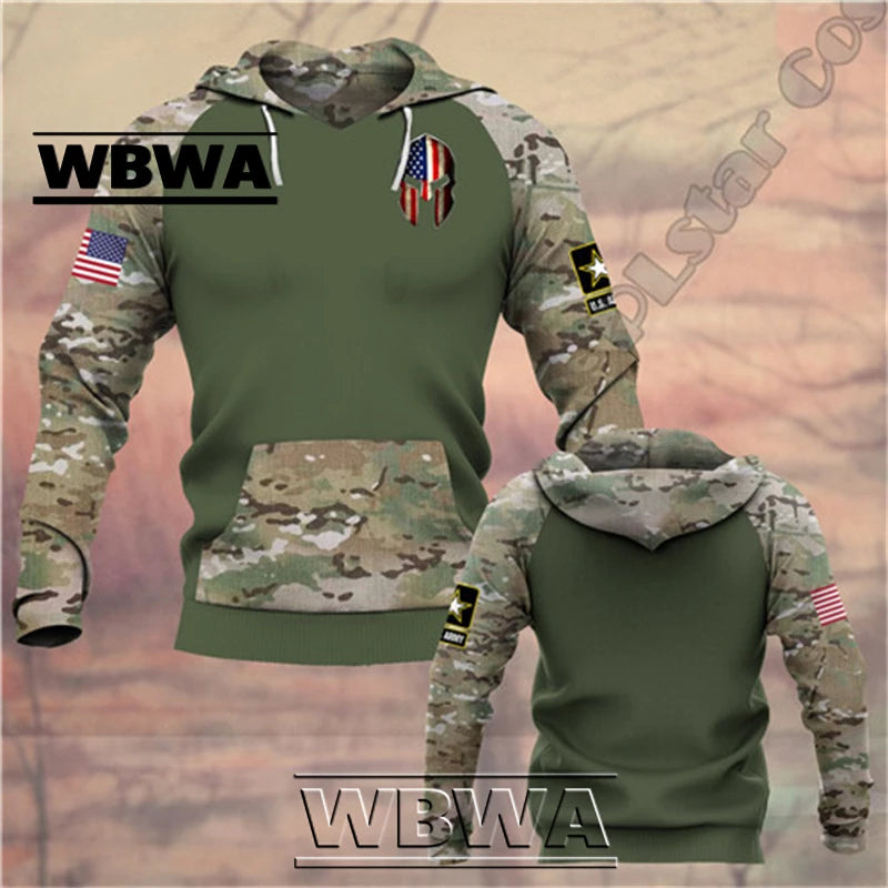 Veteran Military Pullover 3DPrint Hoodies Patriot