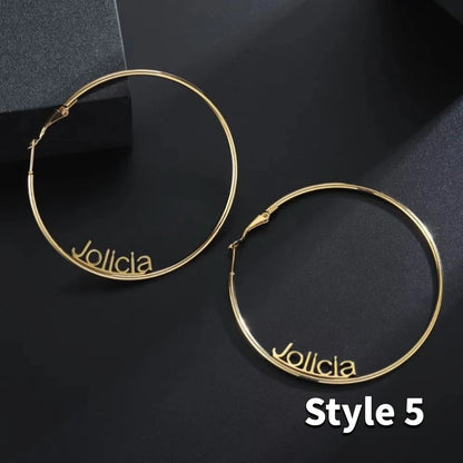 Personalized Name Metal Earrings Speciality Welding Variety