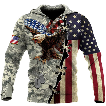 Veteran Military Pullover 3DPrint Hoodies Patriot