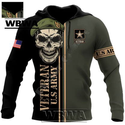 Veteran Military Pullover 3DPrint Hoodies Patriot