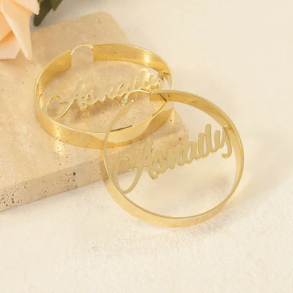 Personalized Name Metal Earrings Speciality Welding Variety