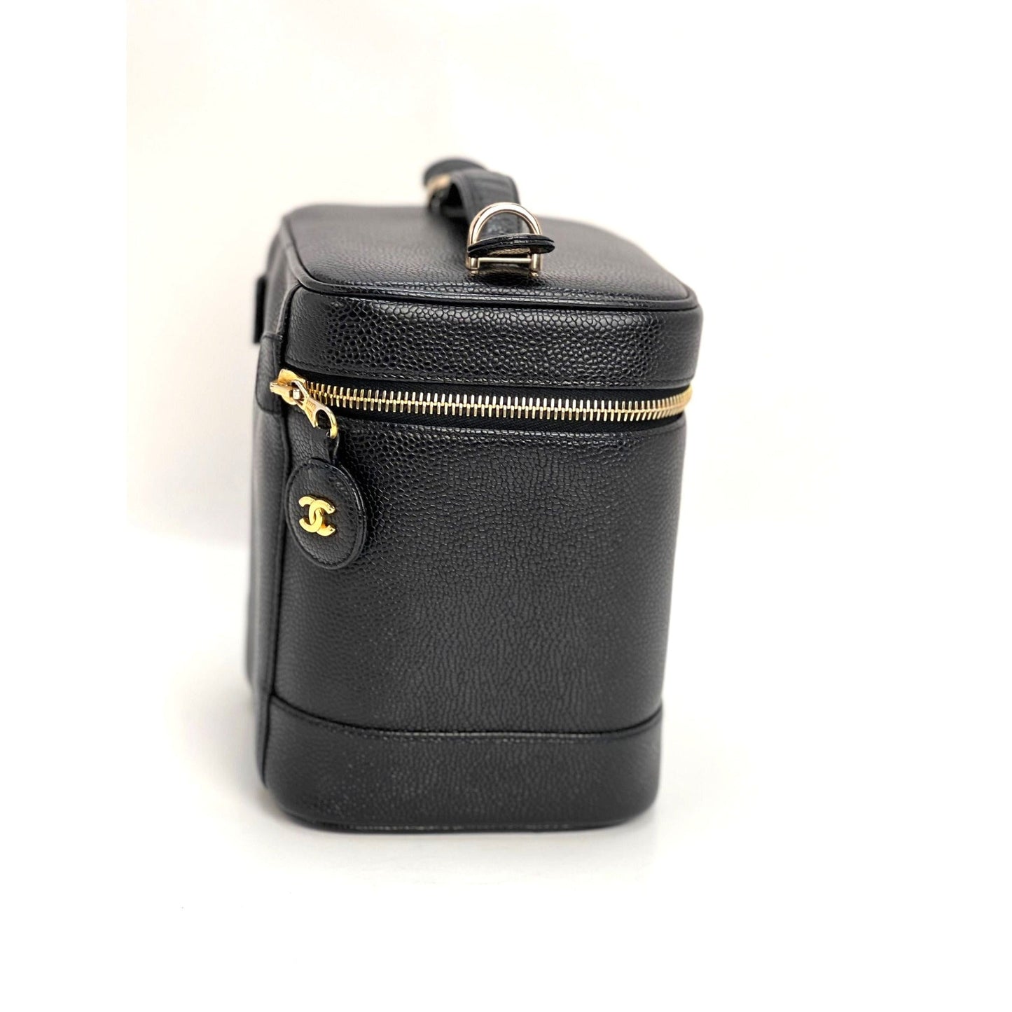 Chanel Vanity Cosmetic Case Black Caviar Leather Bag