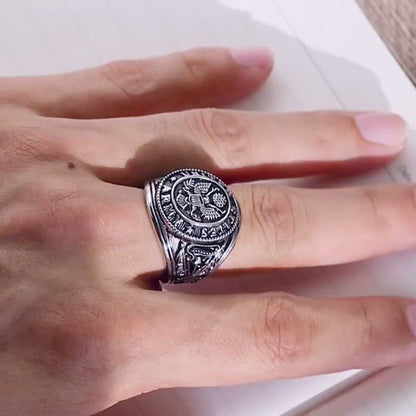 Stainless Steel United States Army Ring