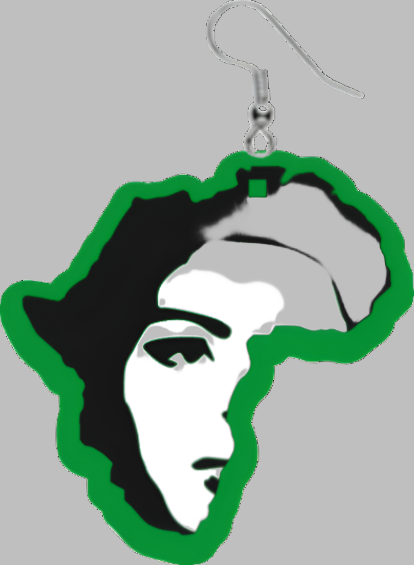 Example of custom earring in the Africa Shape