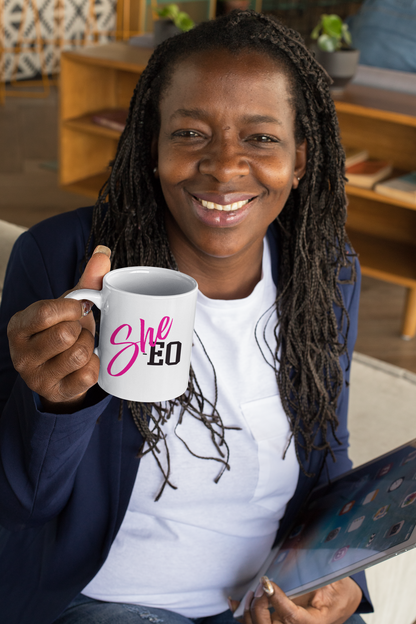 Coffee mug with SHE-E-O